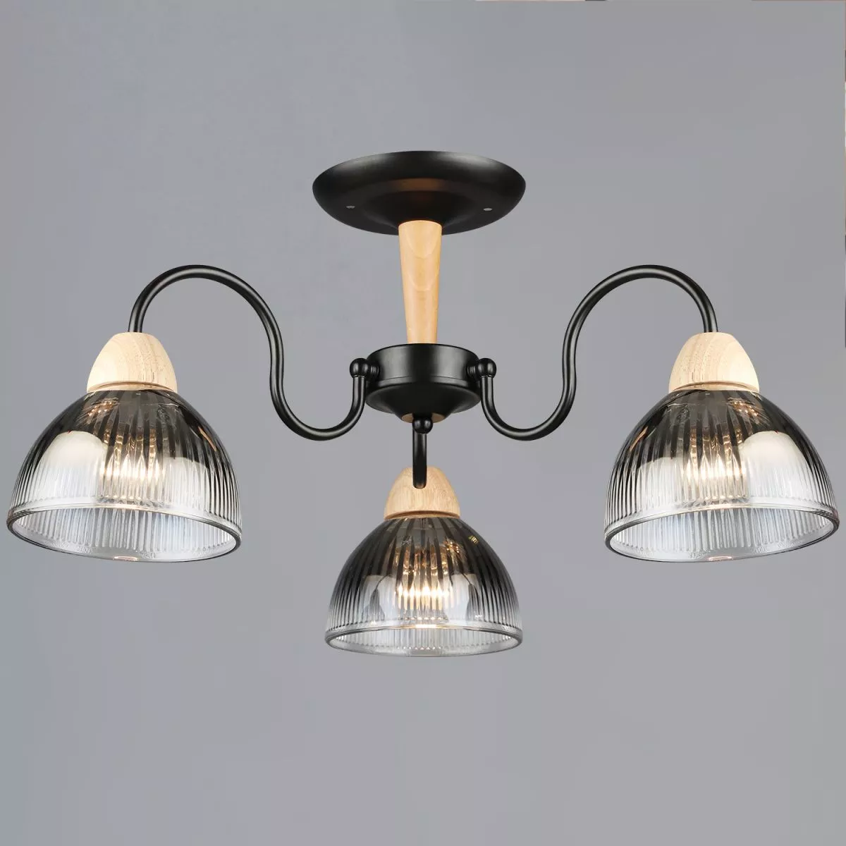 

Люстра на штанге Reluce 69660-0.3-03 BK+WOOD