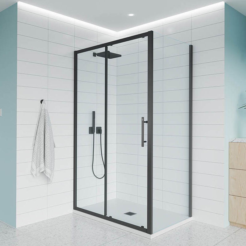 

Душевой уголок Veconi Evo 100SP B 140х110 см, профиль матовый черный, стекло прозрачное