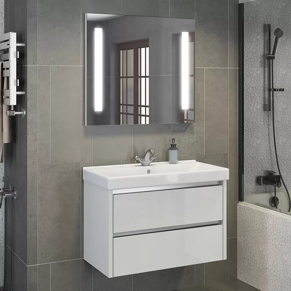 

Мебель для ванной Comforty Дублин 75 белый глянец