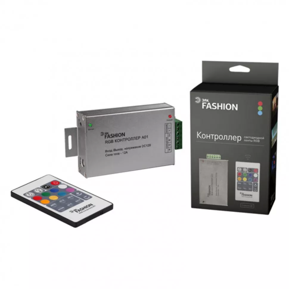 

Контроллер для светодиодной RGB ленты ЭРА RGBcontroller-12-A01-RF C0043982