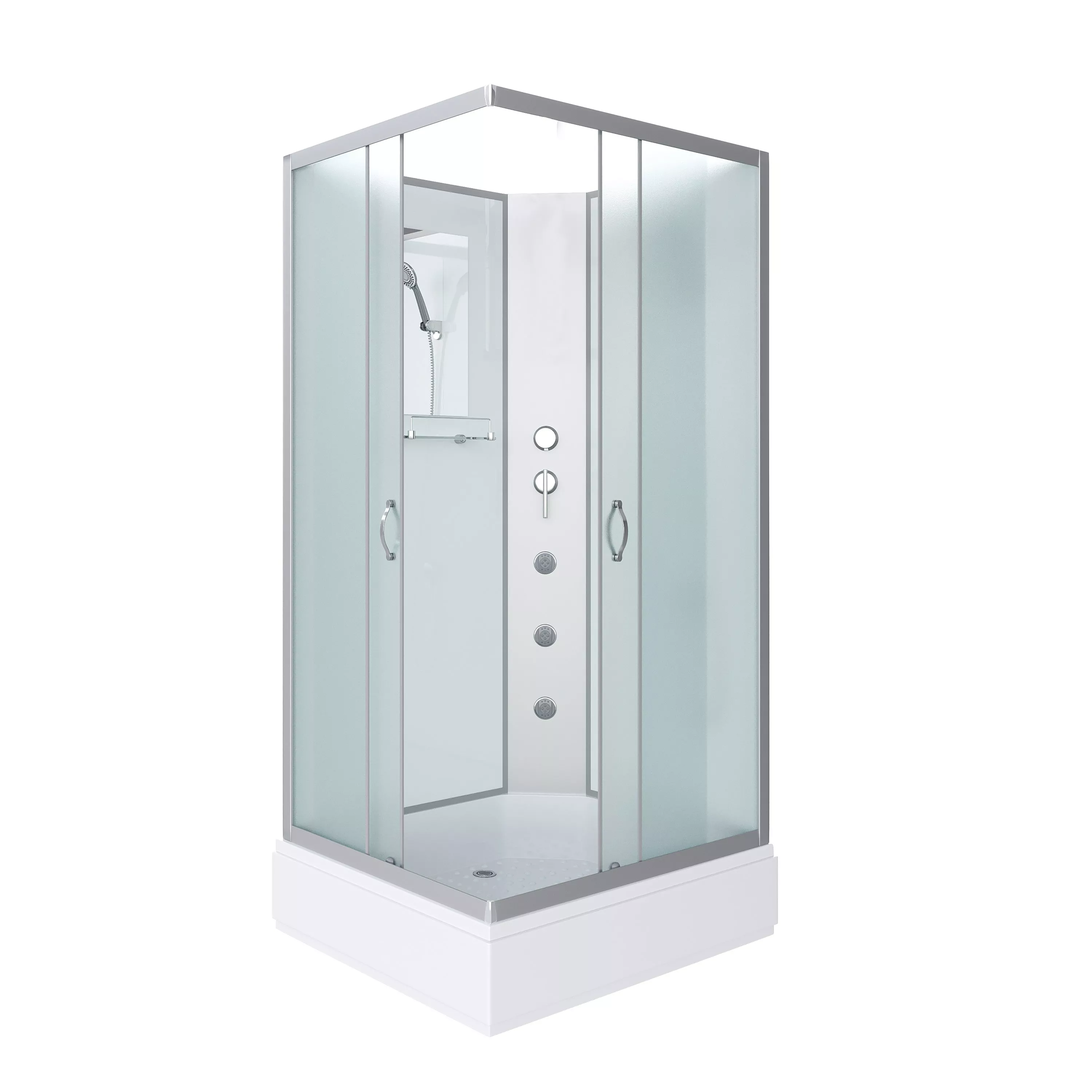 

Душевая кабина Niagara Classic 90х70 без крыши профиль хром стекло матовое с гидромассажем