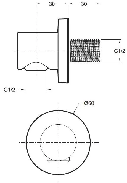 

Шланговое подключение Jacob Delafon Modulo E8465-CP