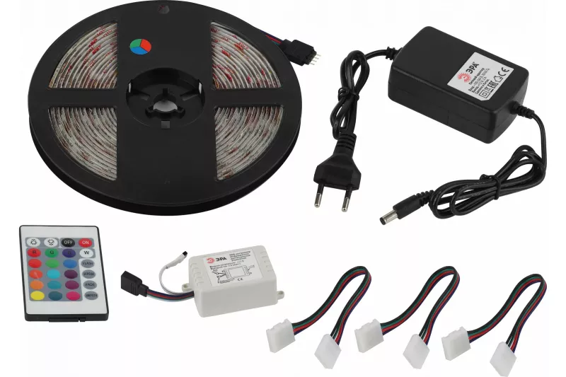

Светодиодная влагозащищенная лента ЭРА 14,4W/m 60LED/m 5050SMD RGB 5M 5050kit-14,4-60-12-IP65-RGB-5m Б0043070