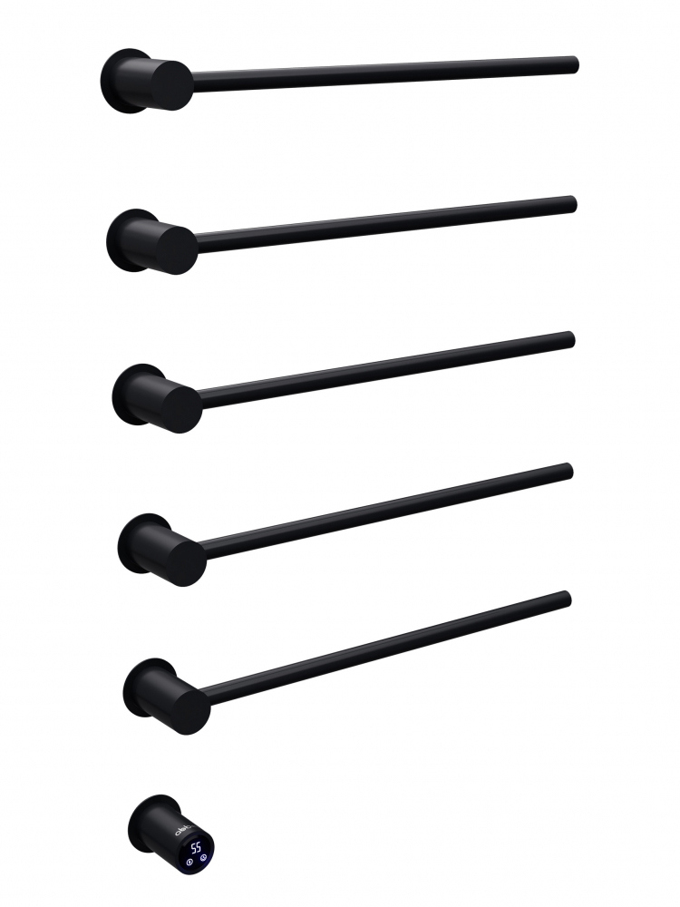 Полотенцесушитель электрический Abber Charme 4005 80x50 см скрытое подключение матовый черный E-образный 61900₽