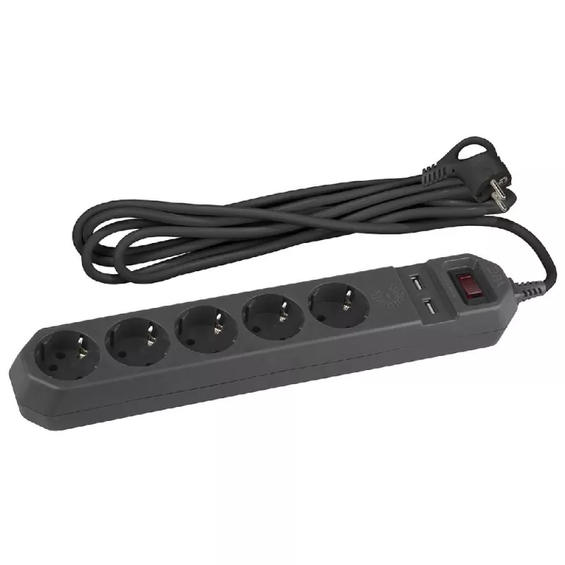 

Сетевой фильтр ЭРА USF-5es-1.5m-USB-B Б0019036