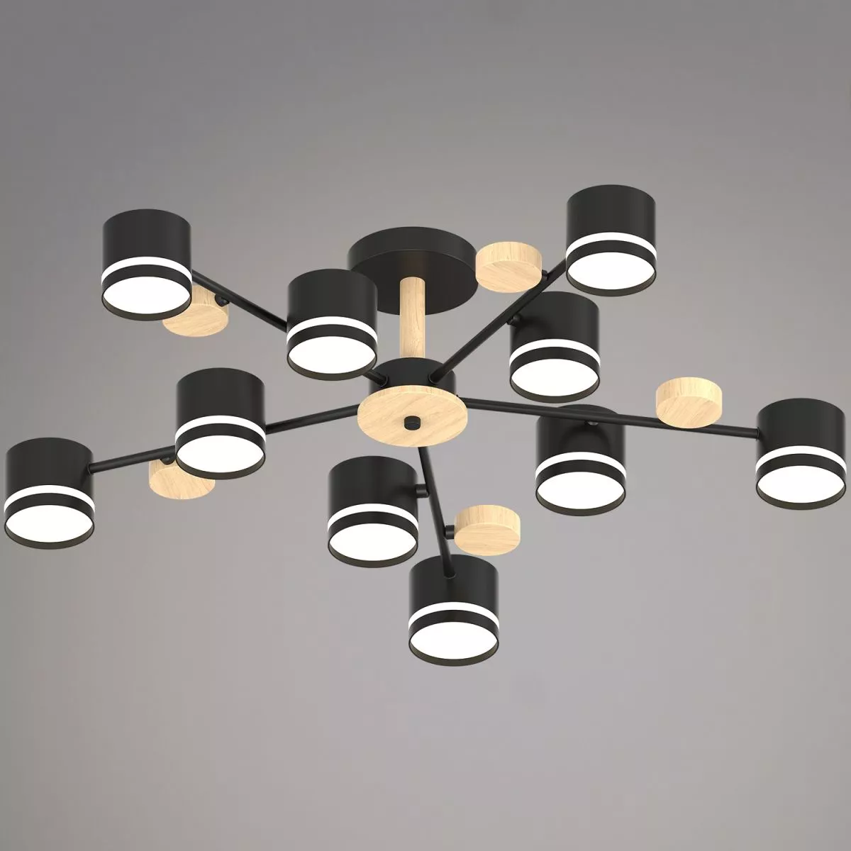 

Люстра на штанге Reluce 68730-0.3-10 GX53 BK+WOOD