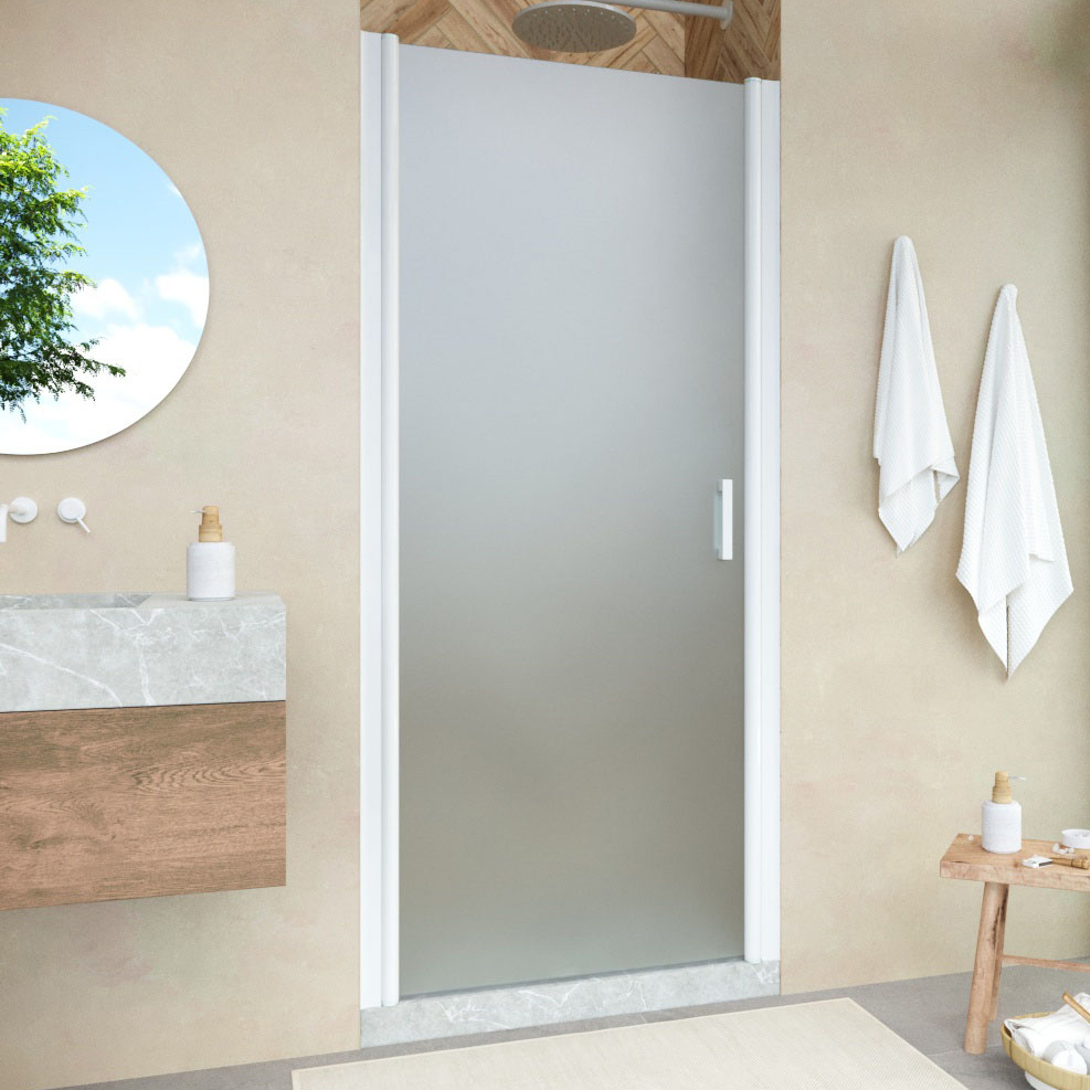 

Душевая дверь в нишу Vegas Glass EP Novo 65 01 10 профиль белый, стекло сатин