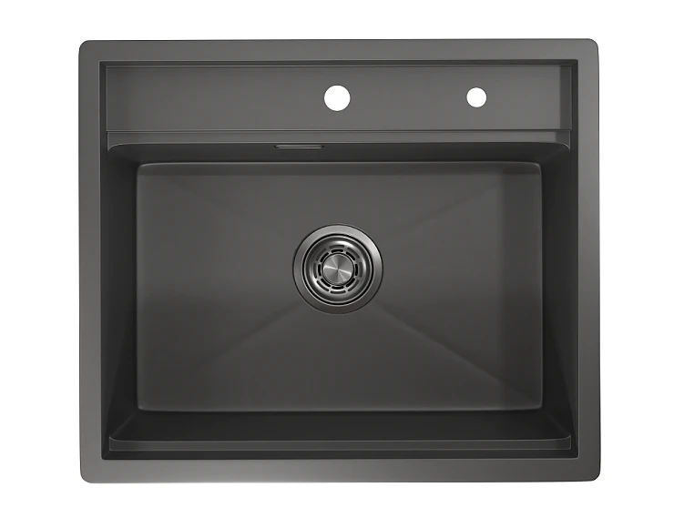 

Мойка кухонная Granula Kitchen Space 60х51 серый матовый