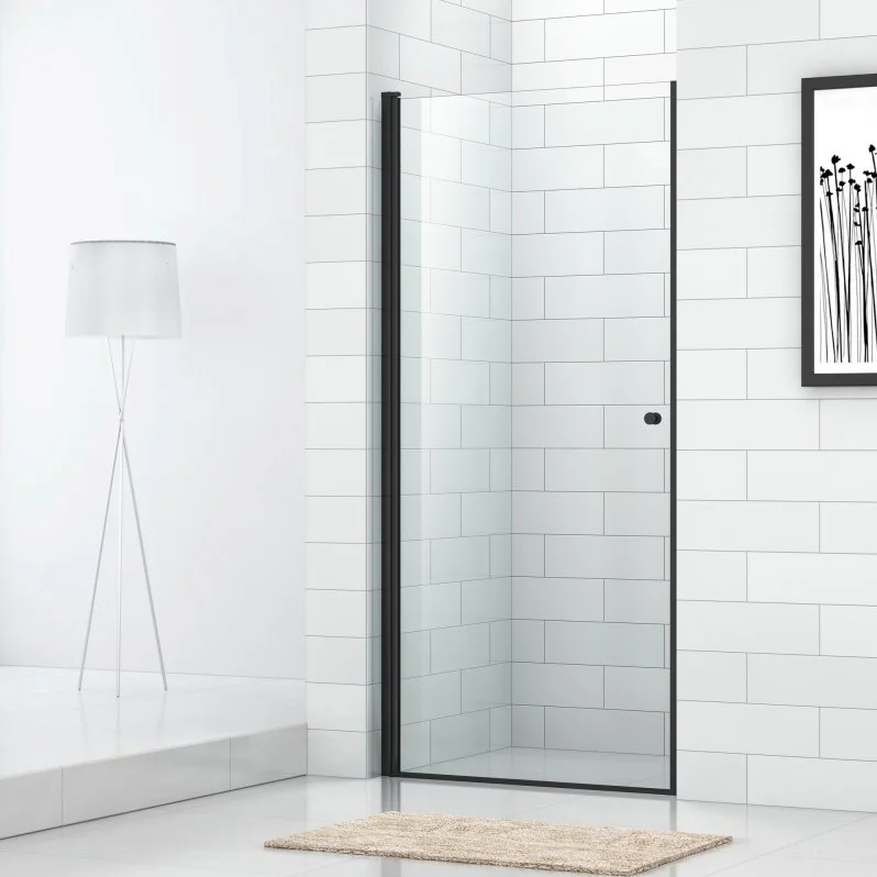 

Душевая дверь Cezares Eco 60 черная стекло прозрачное