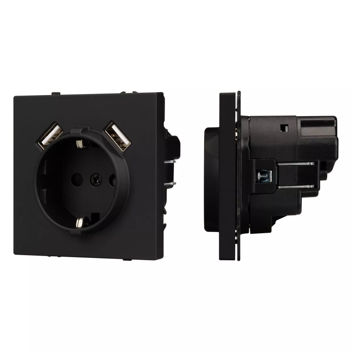 

Механизм розетки с USB зарядкой Arlight SCT-NOBE-MUAA-SFPL-BK (230V, 16A) 054289