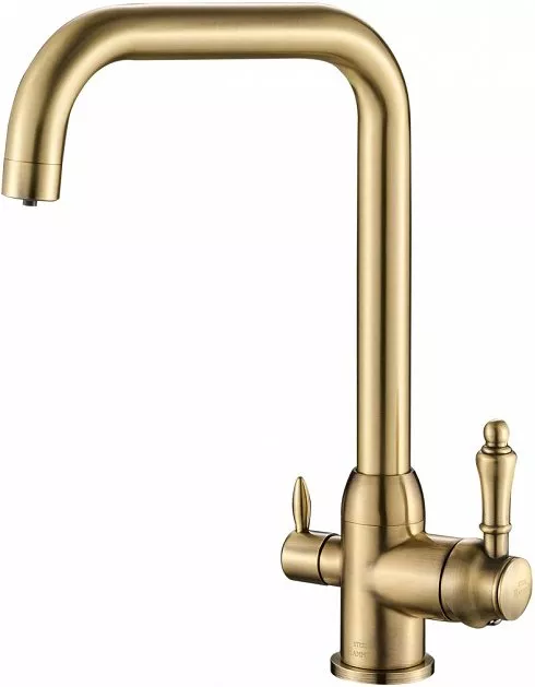 

Смеситель для кухни Steel Hammer SH 725 BRONZE с подключением к фильтру бронза