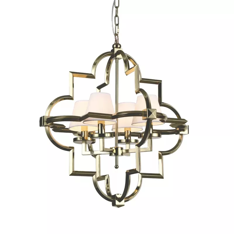 

Подвесная люстра Delight Collection Mandeville KM0728P-4M brass/white