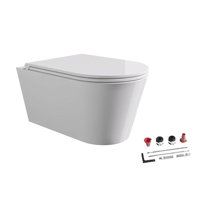 

Alice комплект: Унитаз HIDE Round 57х37, подвесной, безободковый, с сиденьем и крышкой с микролифтом, с набором для крепления, белый глянцевый