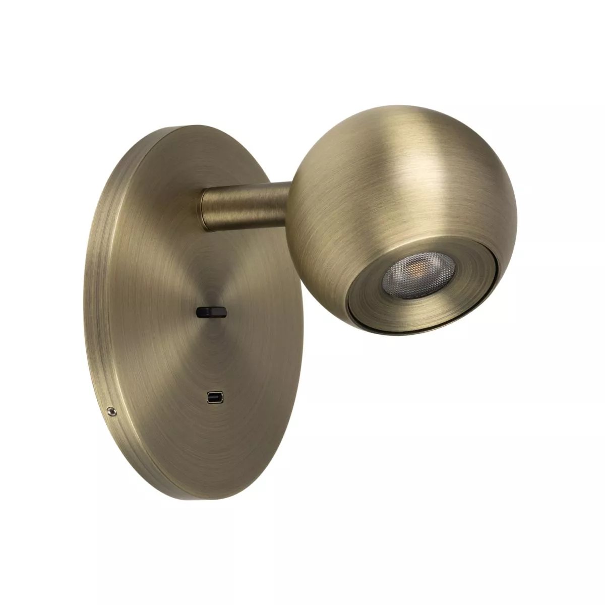 

Настенный светильник Arlight SP-OTTORI-WALL-CHARGE-6W Warm3000 (BR, 30 deg, 230V, USB-C) (IP20 Металл) 058483