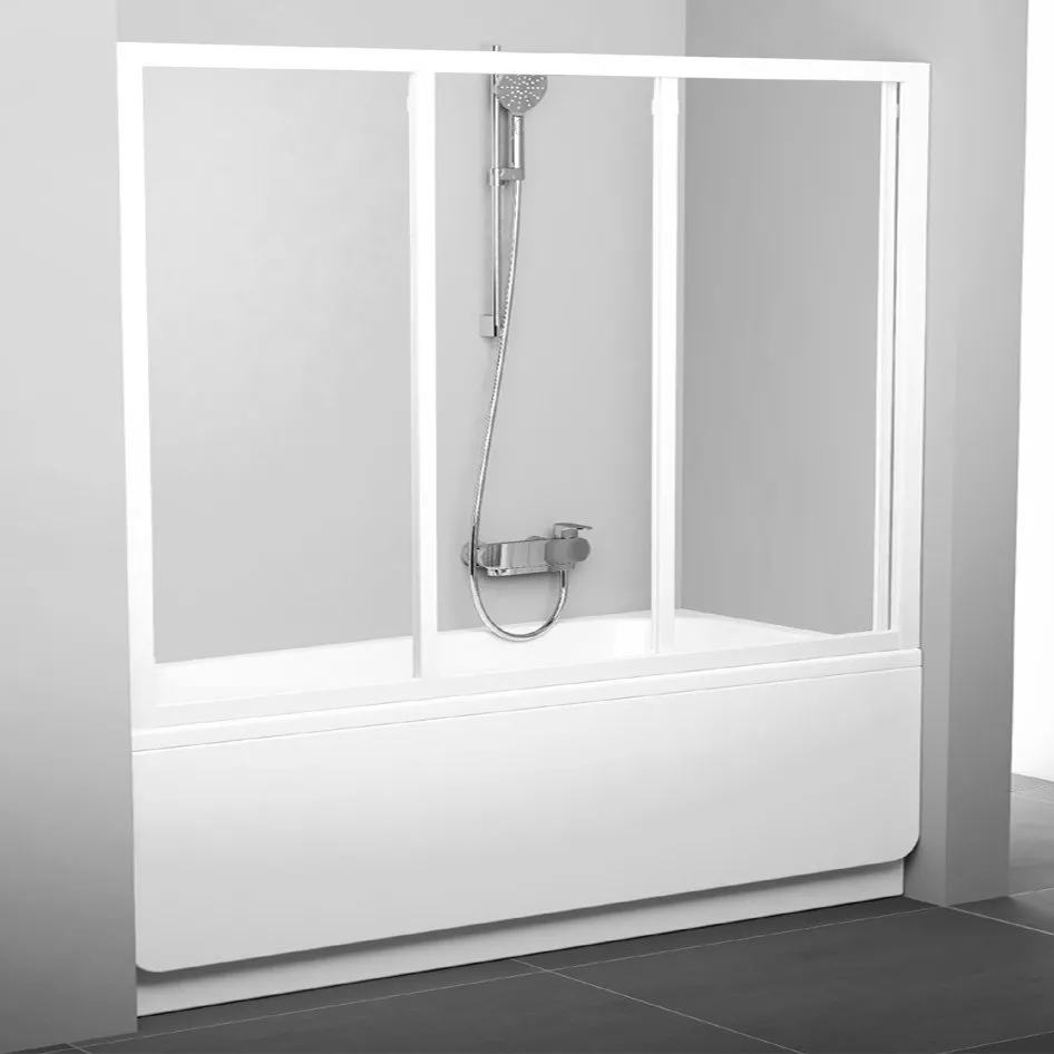 

Шторка на ванну Ravak AVDP3-180 Transparent, профиль белый