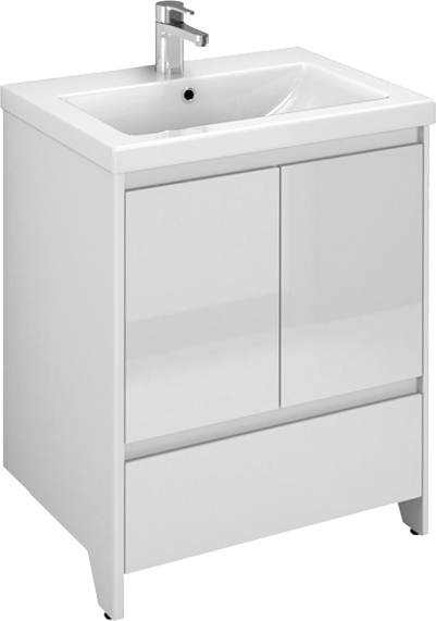 

Тумба под раковину без столешницы Velvex Klaufs 60.2D.1Y белая, напольная