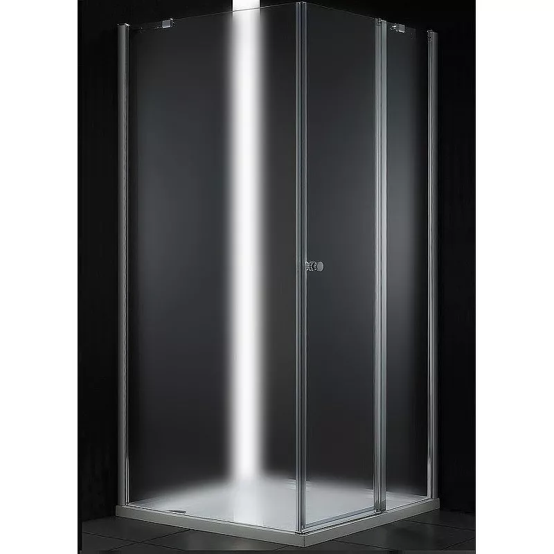 

Душевой уголок Cezares Elena 100х100 хром стекло рифленое