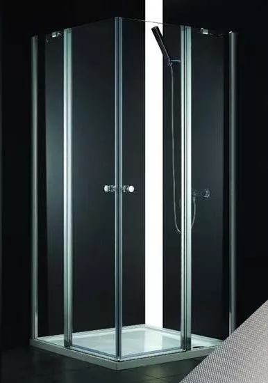 

Душевой уголок Cezares Elena 120х100 хром стекло рифленое