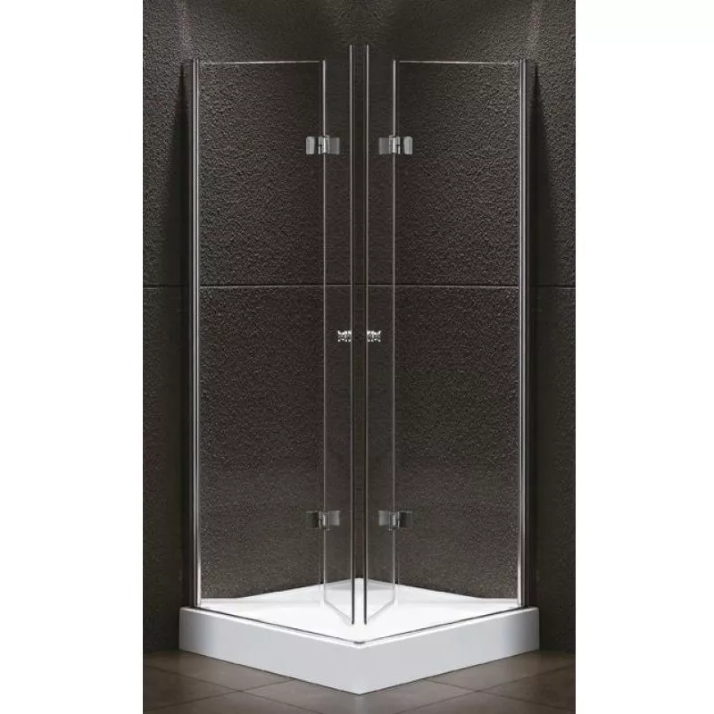 

Душевой уголок Cezares Elena 100х90 хром стекло прозрачное