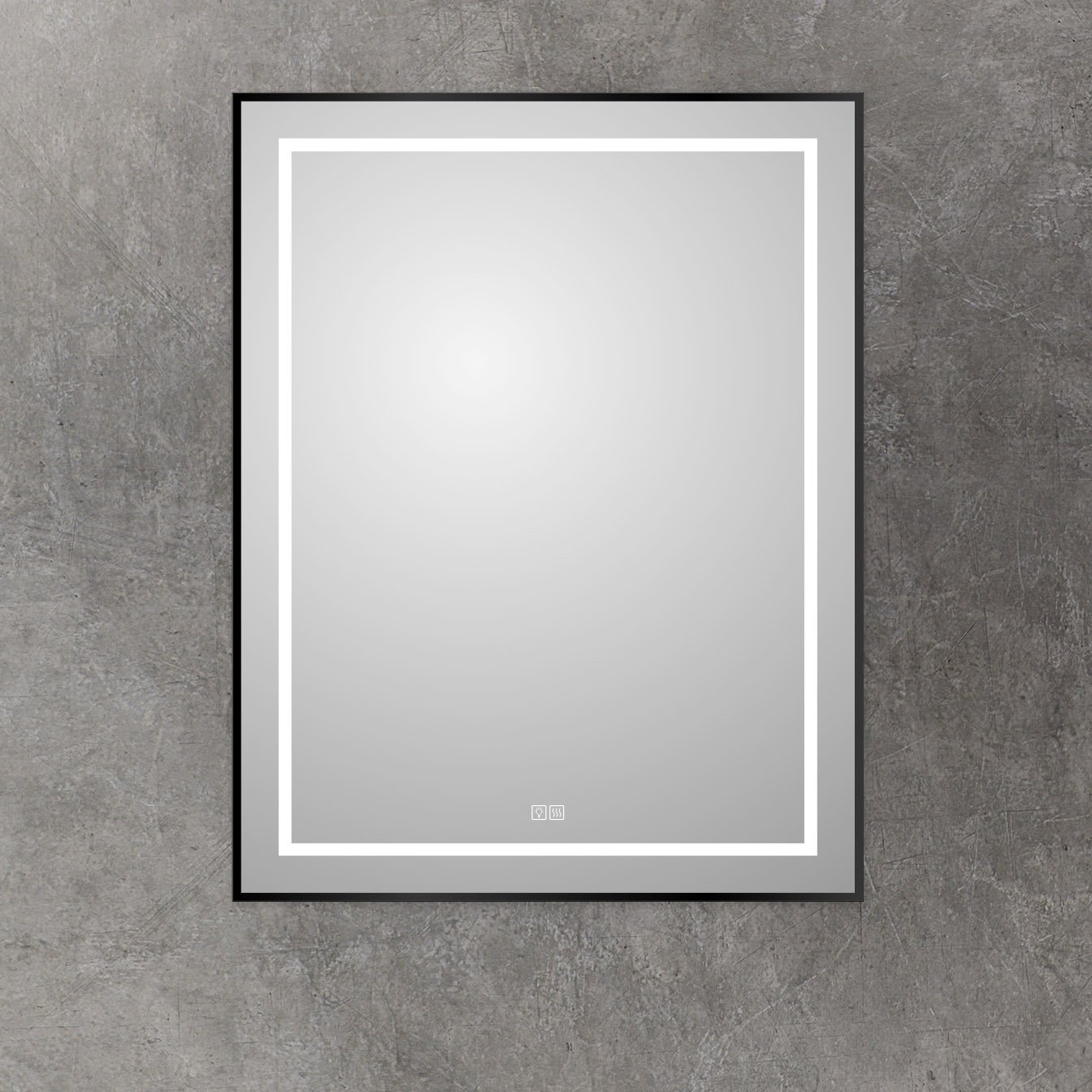 

Зеркало BelBagno Kraft 90x70, с подсветкой, с подогревом, черный