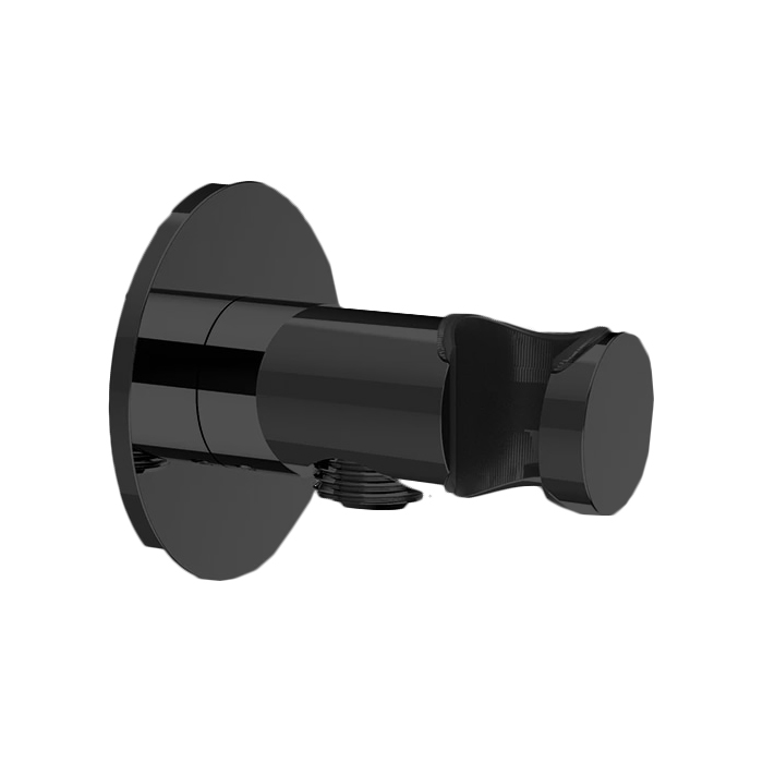 ALMAR Shower Accerssories Вывод из стены с держателем для душа круглый отражатель латунь цвет Brushed PVD Absolute Black 26484₽