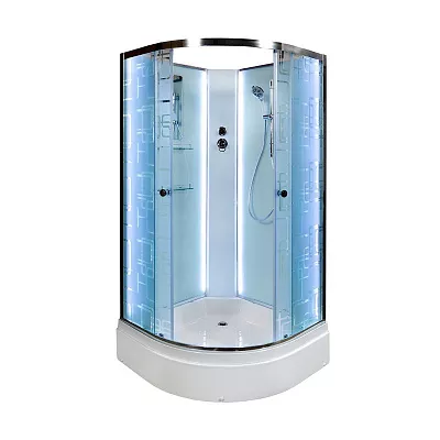 

Душевая кабина Deto EM 80х80 хром с подсветкой