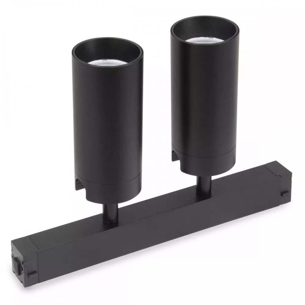 

Трековый однофазный светильник AM Group Plain Opal AM590 2X10W 3000K BK