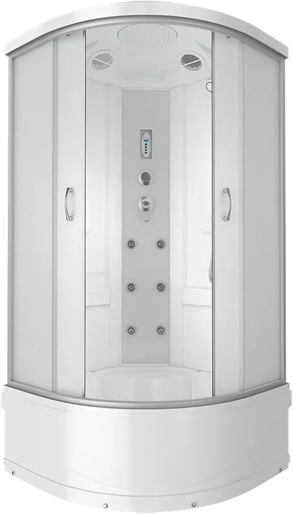 

Душевая кабина Erlit Comfort 90х90 хром стекло матовое с гидромассажем