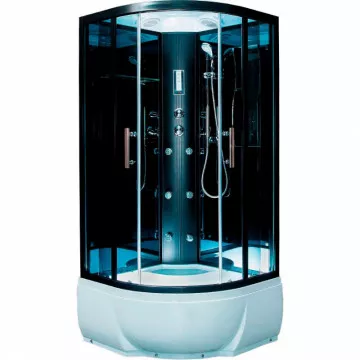 

Душевая кабина Erlit Eclipse 90х90 черная стекло тонированное с гидромассажем