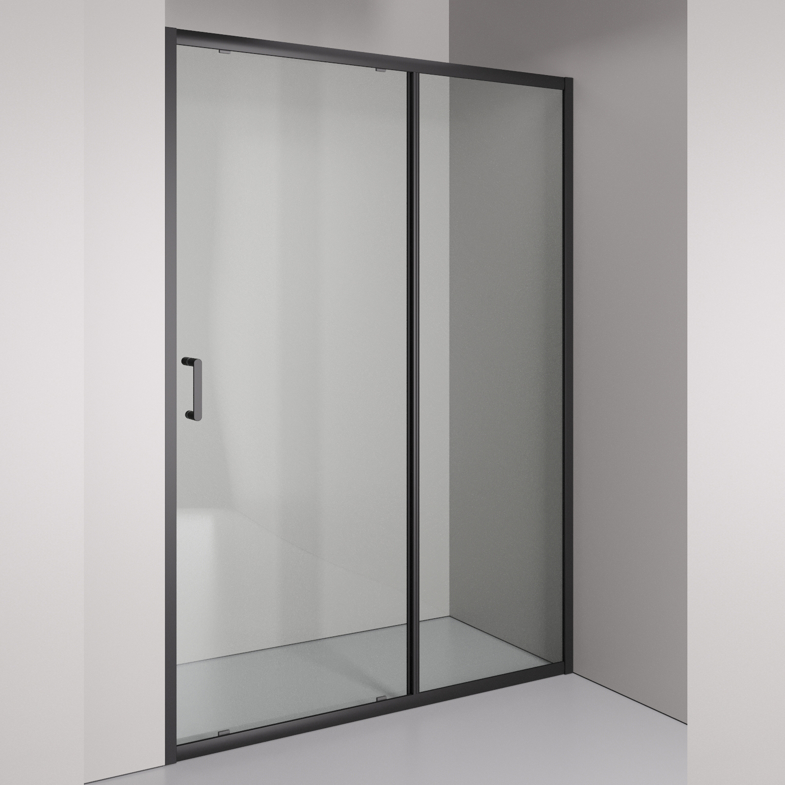 Душевая дверь в нишу Orange E02 140TB 140х190 профиль матовый черный 23990₽