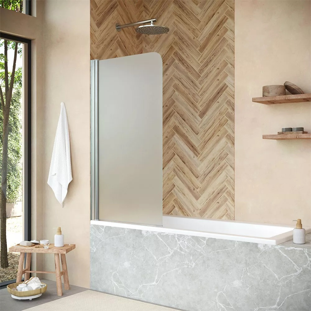 

Шторка на ванну Vegas Glass EV Novo 70 04 10 левая, профиль никель, стекло сатин