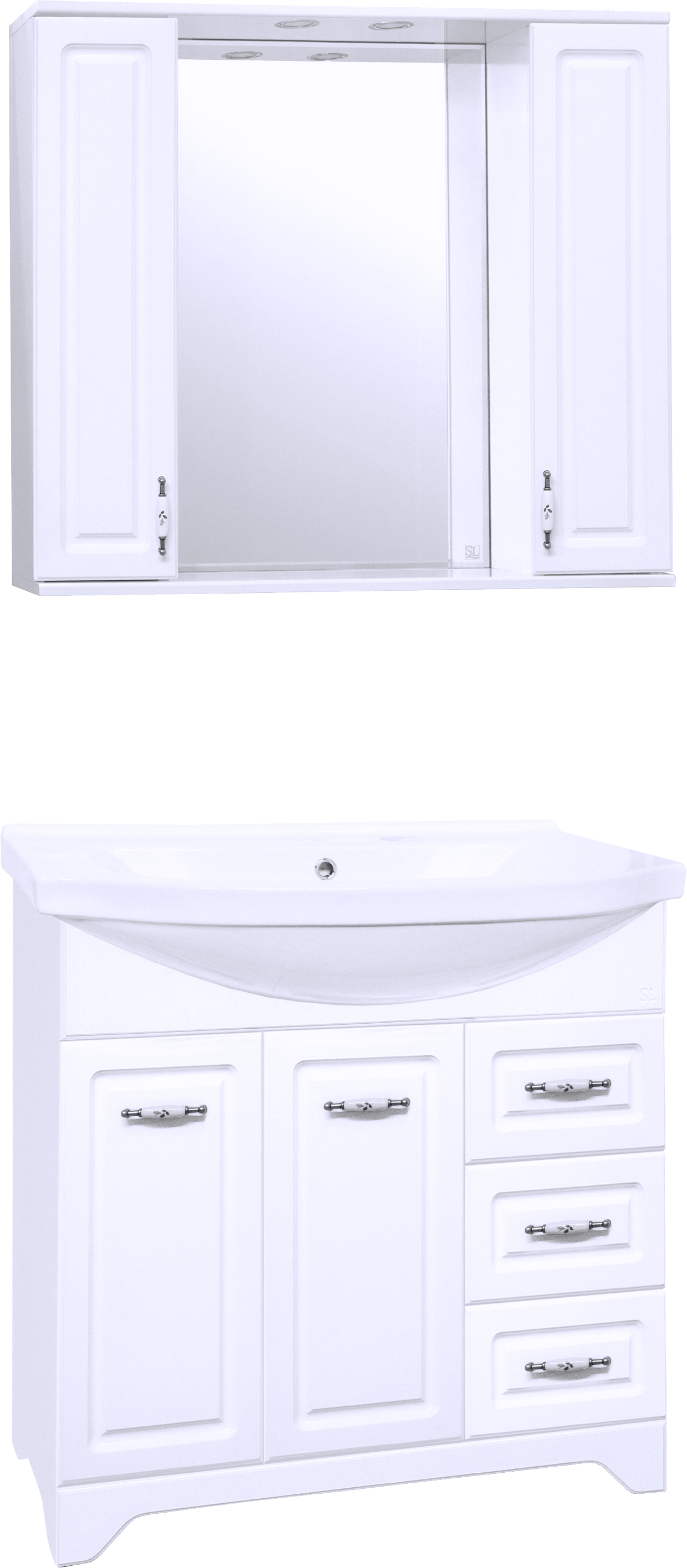 

Мебель для ванной комнаты Style Line Олеандр-2 90 Люкс, белая