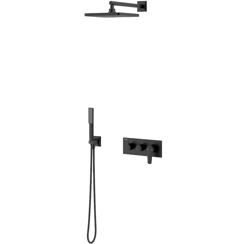 Встраиваемая душевая система Teska Euro X черная матовая