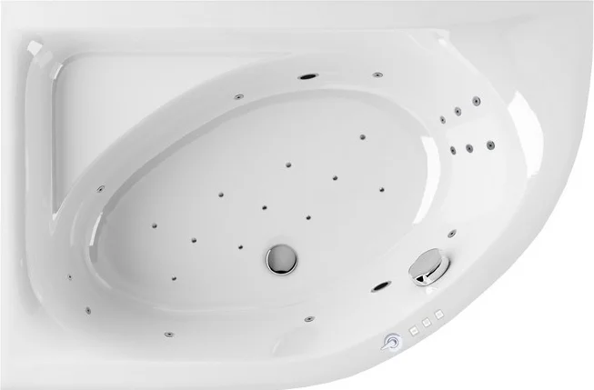 

Ванна акриловая Excellent Aquarella Ultra 170x110 L с гидромассажем белый - хром