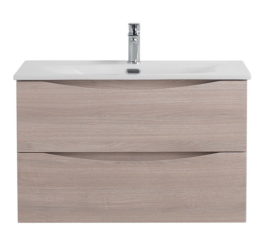 MARINO-CER-N База под раковину подвесная с двумя выкатными ящиками, Rovere Grigio, 896x455x500, MARINO-CER-N-900-2C-SO-RG-P