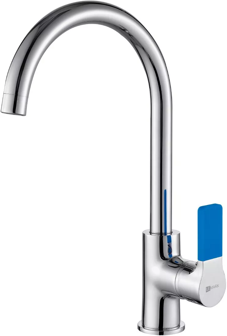 

Смеситель для кухни Lemark Aura LM0605C хром, синий