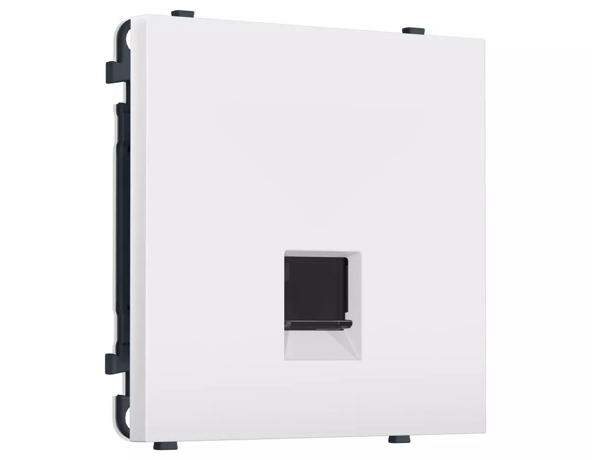 Комплект механизма компьютерной розетки SIGMA Белый матовый RJ-45 экранированной с/ш QUANT PRO Ambrella Volt MS132005 (SP1320, PR185)