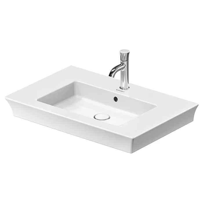 DURAVIT (White Tulip) Умывальник 750 х 490 мм, с отверстием под смеситель, с переливом, белый 2363750000 - фото 1