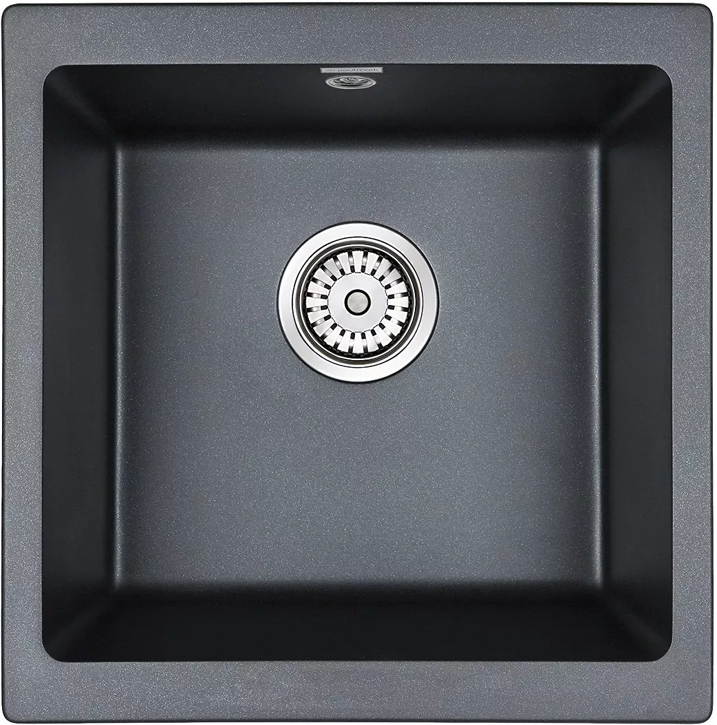 

Мойка кухонная Paulmark Brilon PM104546-BLM черный металлик