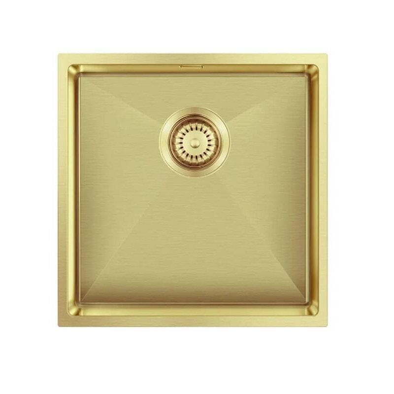 Мойка Seaman Eco Marino SME-440-LG (Light Gold, PVD, satin), стандартная комплектация - Светлое золото сатин