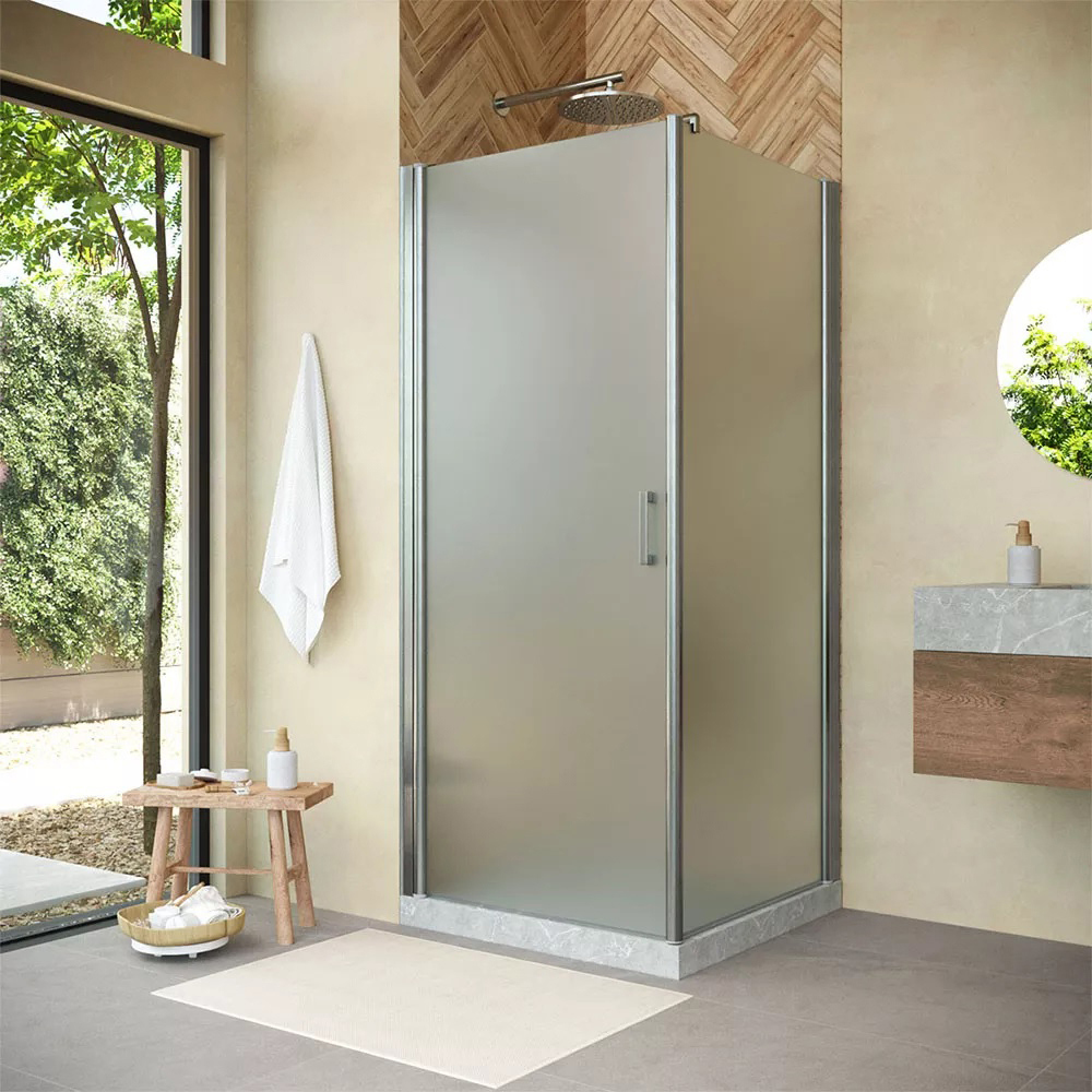 

Душевой уголок Vegas Glass EP-Fis Novo 90*120 04 10 L профиль никель, стекло сатин