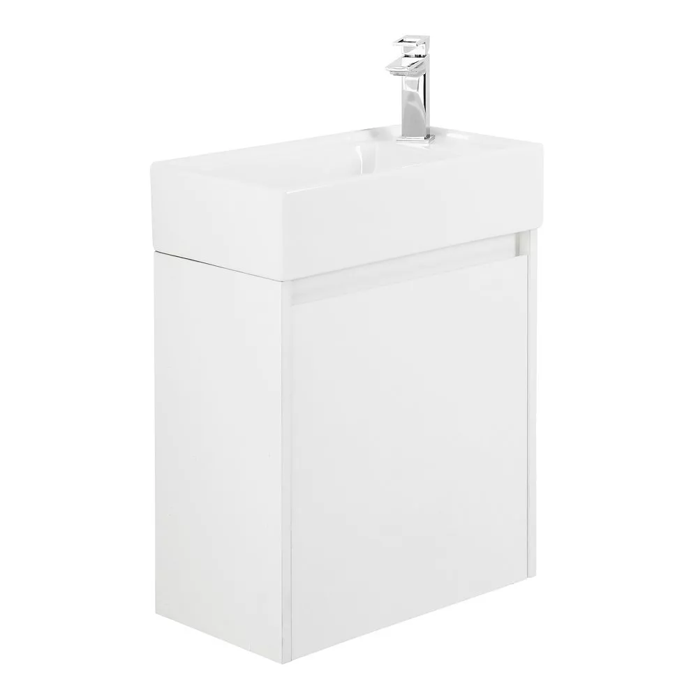 

Тумба с раковиной Belbagno Kraft Mini 50 R белый матовый
