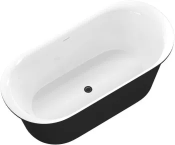 

Ванна FAMILY SMART 1700х780 мм акрил.,слив-перелив, Белый мат./черный–матовый Black matte (293084)