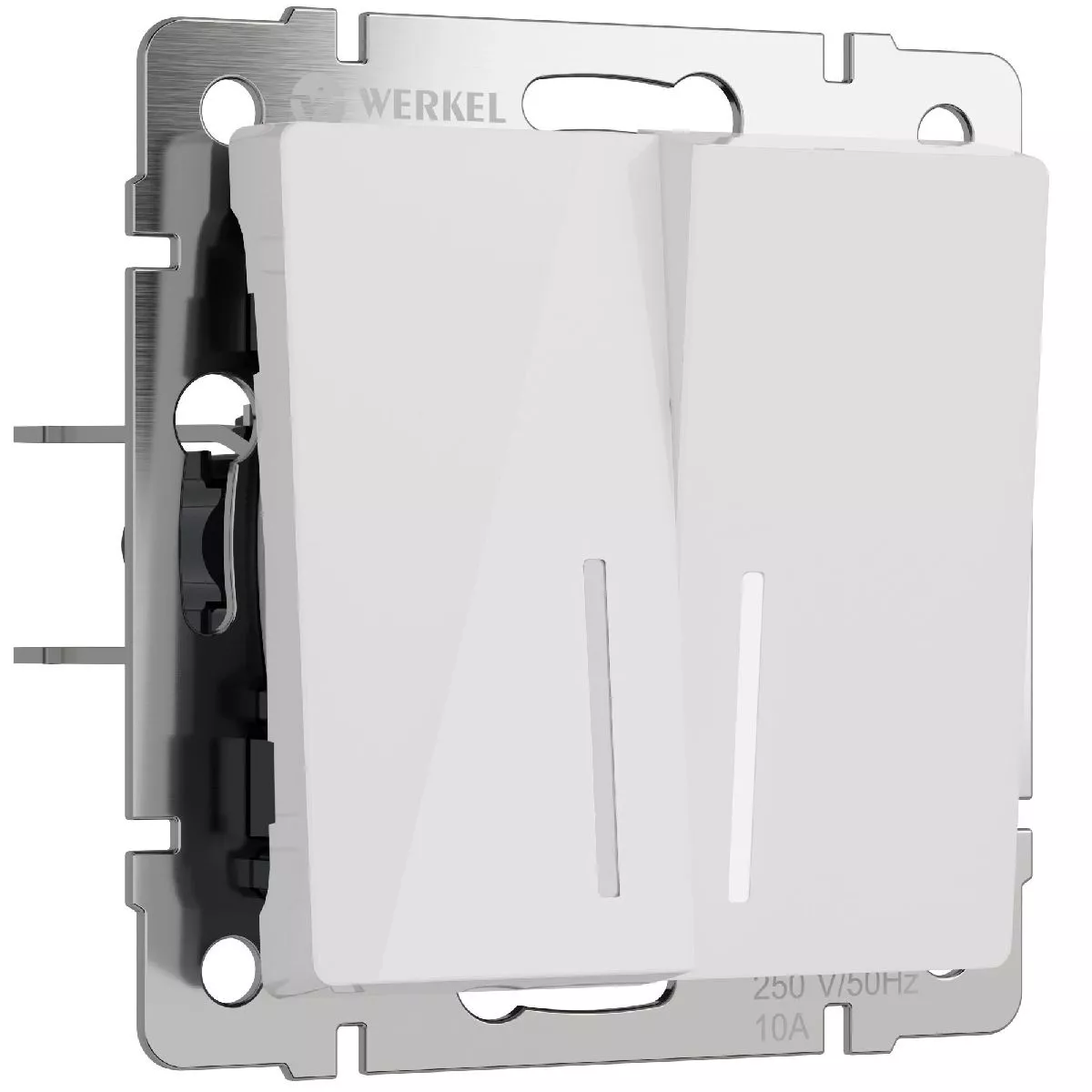 

Выключатель двухклавишный проходной с подсветкой Werkel 4690389197307 W1122141 a064008