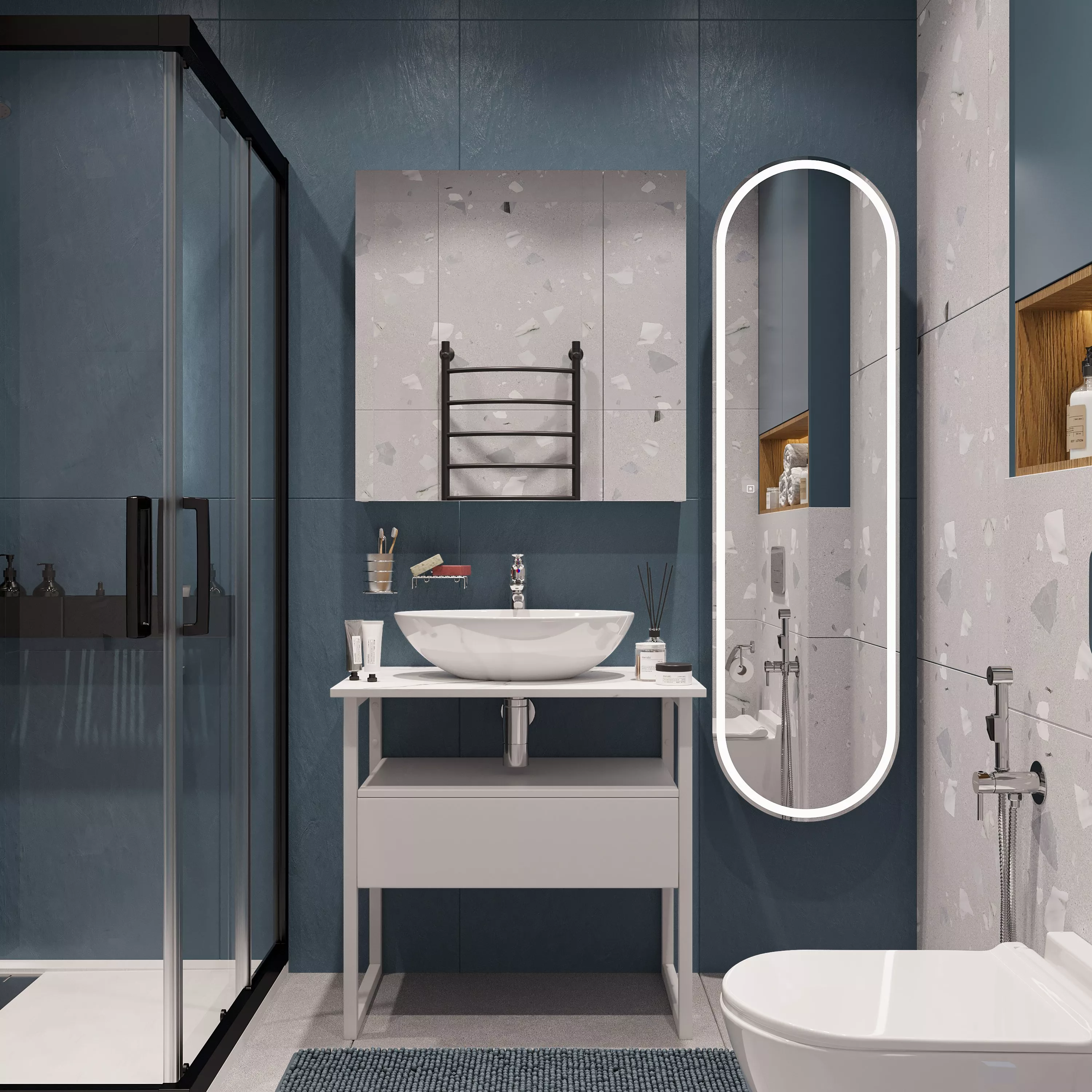 

Тумба с раковиной DIWO Элиста 70, белая