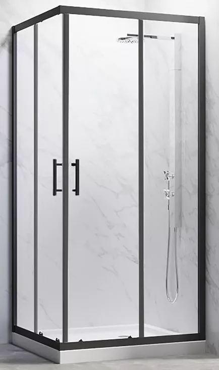 

Душевой уголок Veconi Rovigo 110х80 профиль черный стекло прозрачное