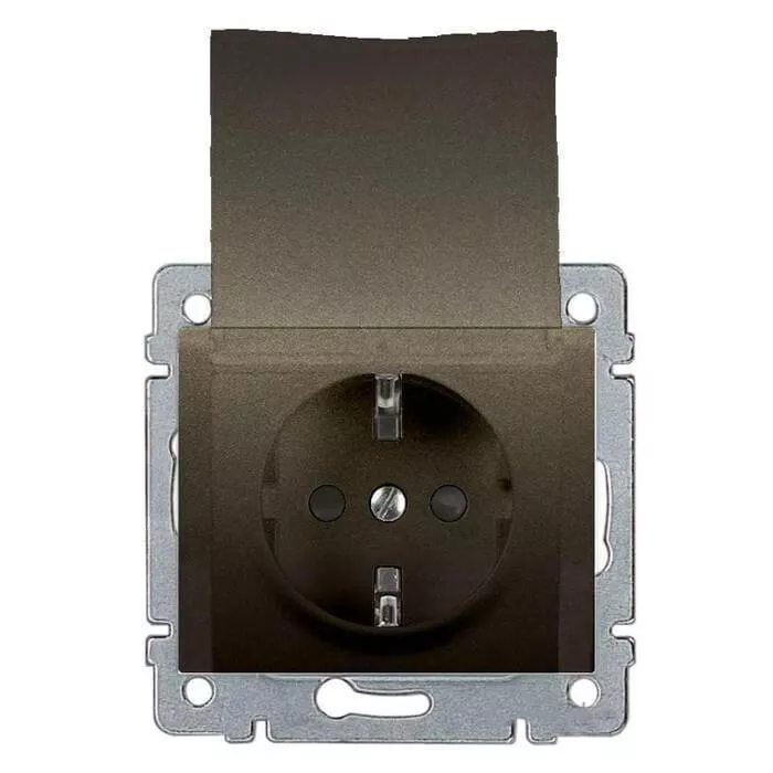 

Розетка 2К+3 Legrand Galea Life 16A 250V с/з со шторками крышкой автоматические клеммы темная бронза 771264