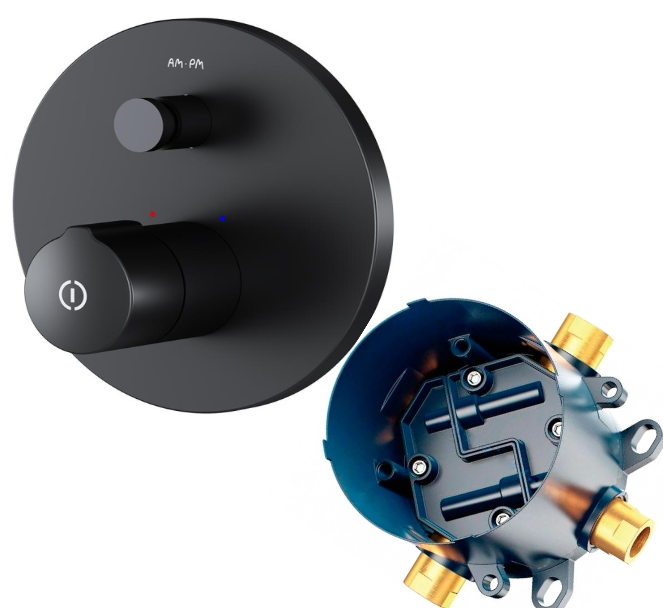 

Смеситель для душа встраиваемый Am.pm X-Joy черный матовый с монтажным коробом