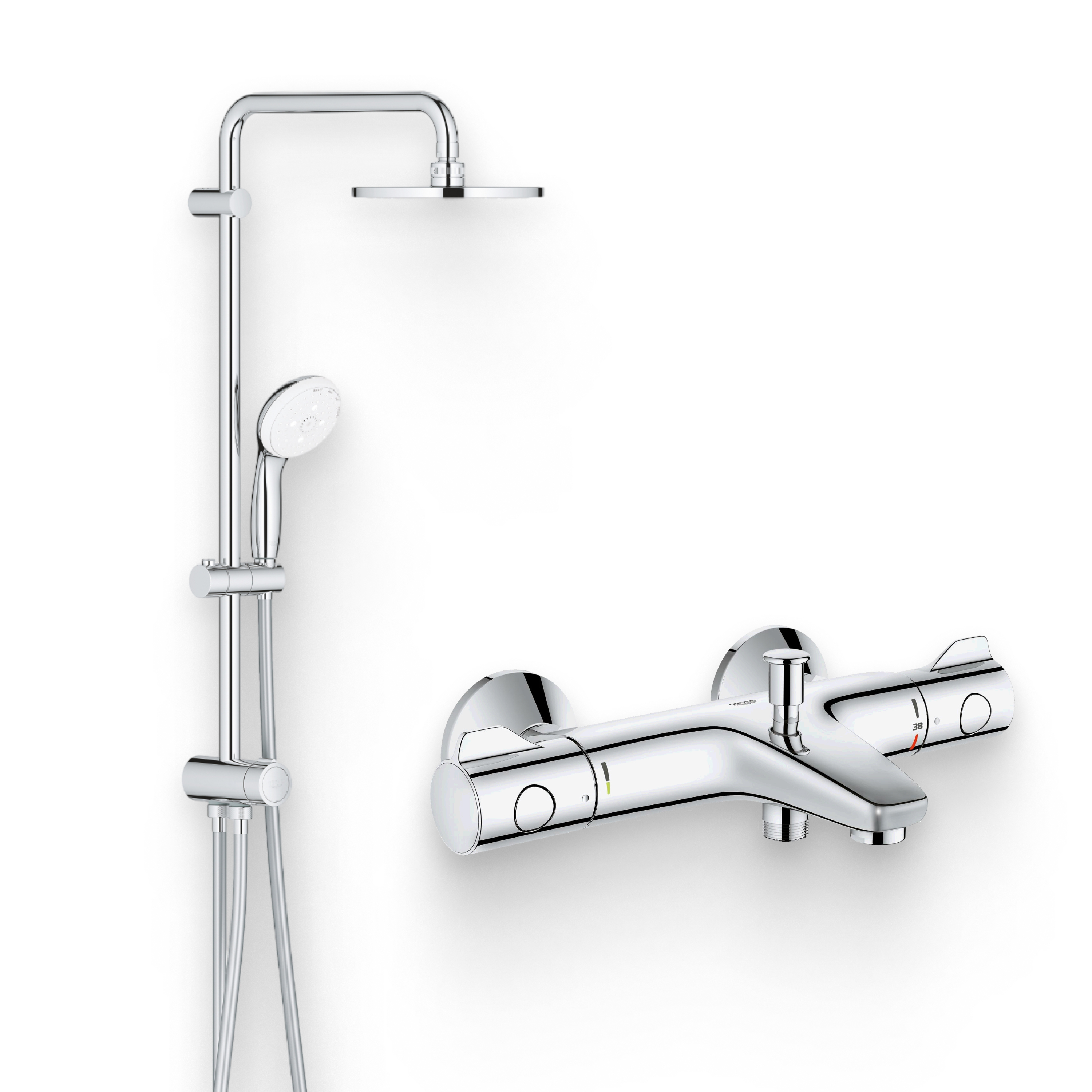 Душевой комплект Термостат Grohe Grohtherm 800 34567000 Стойка New Tempesta 27389002 48031₽