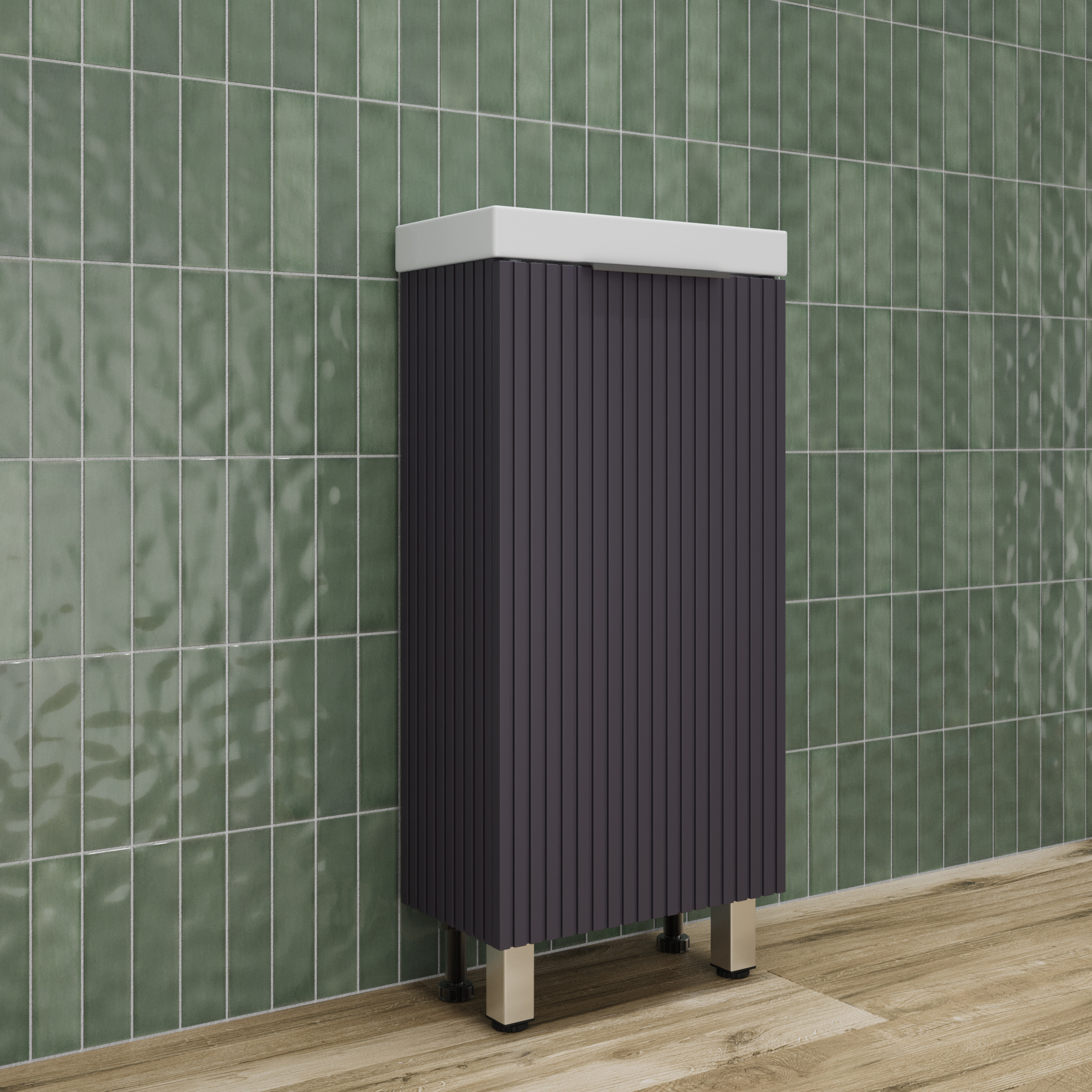 

Тумба с раковиной Style Line Соло 40 графит нубук